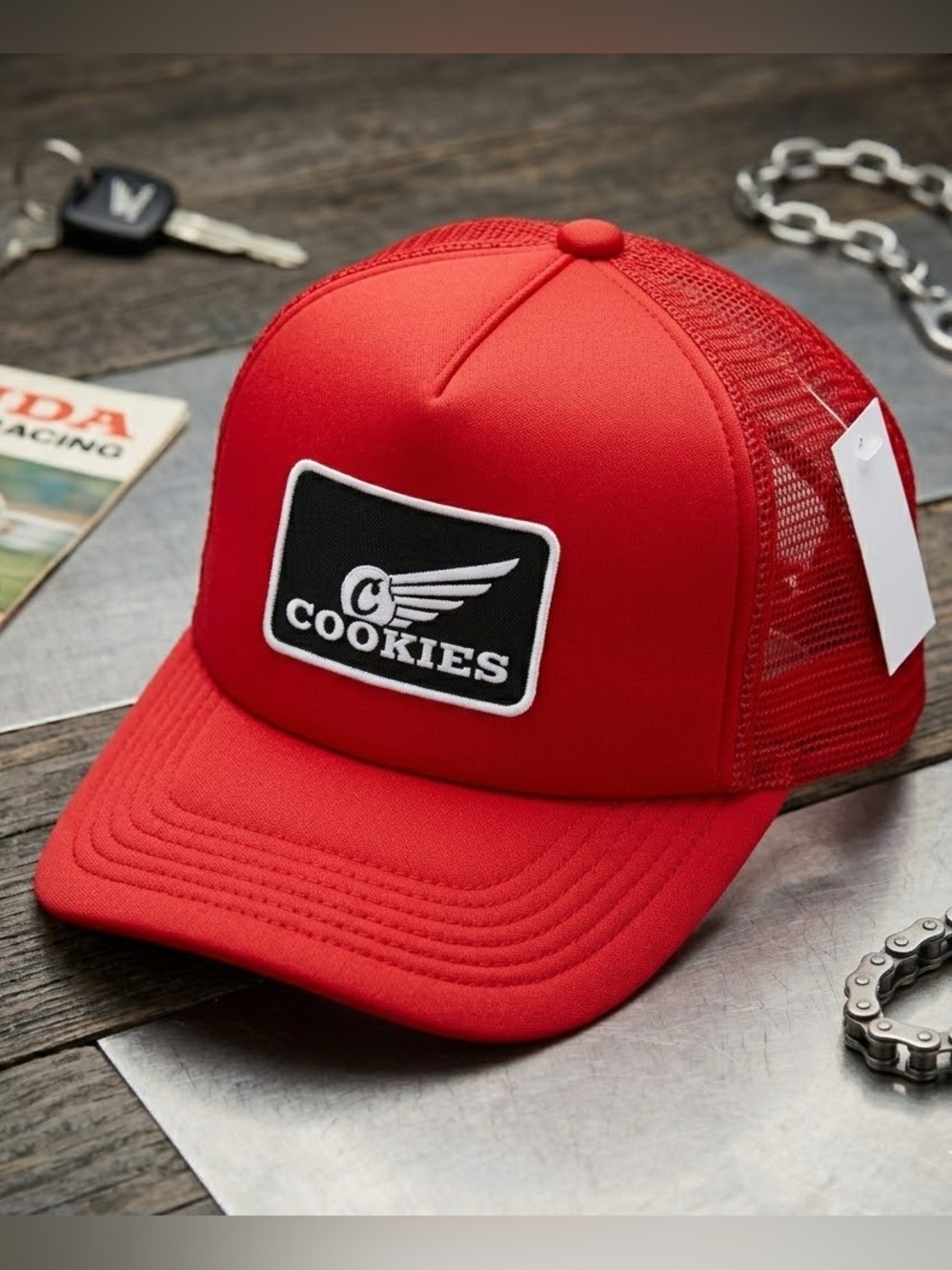 🆕 Trucker Hat COOKIES x HONDA NWT deadstock